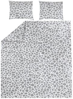 Meyco Home Panther Bettwäsche Doppelbett (Baumwolle, atmungsaktives Material, einfache Pflege, praktischer Einschlagstreifen, Maße: 200 x 200/220 cm), Neutral