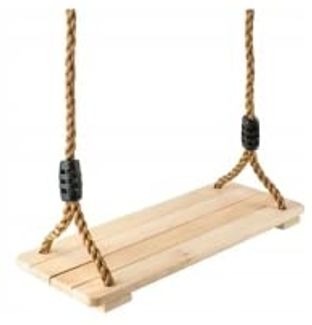Schaukel für Kinder WOOD, mit Holzbrett, 40x16 cm