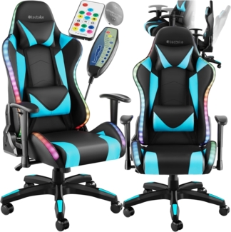 tectake Gaming-Stuhl Gamingstuhl (Set, 1 St), Verstellbare Rückenlehne und Armlehnen für ergonomisches Sitzen