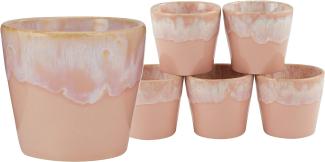 CreaTable 23723 Grespresso Espresso Becher, 90 ml, rosé, 6-teilig (1 Set)