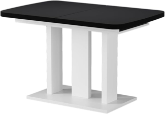 Esstisch Fenaro Schwarz/Weiß 120 x 80 cm 2 Teile Vicco