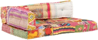 vidaXL Sitzauflage Palettensofa-Auflage Mehrfarbig Stoff Patchwork, (1 St)