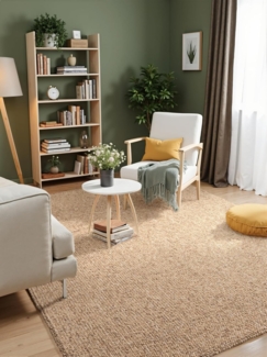 ELLE DECORATION Teppich Rocco, rechteckig, Höhe: 10 mm, Nachhaltig, Läufer, waschbar, Wohnzimmer, Esszimmer, Woll-Optik