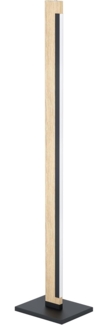 Eglo 99296 LED Stehleuchte CAMACHO schwarz, braun H:126cm mit Touchdimmer dimmbar 3000K