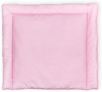 KraftKids Wickelauflage in weiße Punkte auf Rosa, Wickelunterlage 85x75 cm (BxT), Wickelkissen