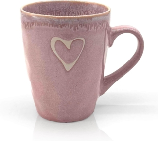 MEA LIVING Tasse MEA living STONEWARE Becher mit Henkel, Motiv "Herz", Stoneware