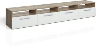 Vicco Lowboard Diego Fernsehschrank Sideboard TV Fernsehtisch Sonoma Weiß