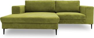 DOMO. collection Modica Ecksofa, moderne L-Form Eckcouch, Sofa Eckgarnitur, grün, 244x173x83