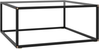 vidaXL Couchtisch Schwarz mit Hartglas 80x80x35 cm 322875