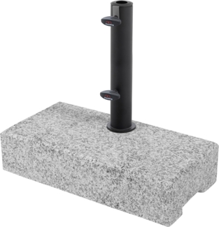 Doppler Balkonsockel Granit 25kg mit Griffmulden I Schirmständer für Sonnenschirme mit max. 200cm Schirmdurchmesser & 2,5-4,8cm Rohrdurchmesser I robuster Schirmständer für Terrasse oder Balkon