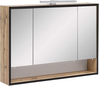 Schildmeyer Spiegelschrank Max 141880, eiche landhaus Dekor, 80,0 x 16,0 x 65,6 cm