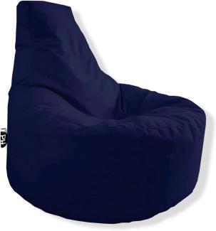 Patchhome Gamer Kissen Lounge Kissen Sitzsack Sessel Sitzkissen In & Outdoor geeignet fertig befüllt | Marine - Ø 75cm x Höhe 80cm - in 2 Größen und 25 Farben