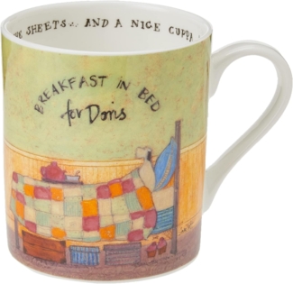 Pyramid International MGBC23804 Sam Toft (Breakfast In Bed For Doris) Porzellanbecher, Keramik, mehrfarbig, 12,5 x 8,5 x 9 cm
