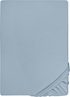 biberna Feinjersey-Spannbetttuch 0077144, taubenblau, 1x 90x190 cm - 100x200 cm