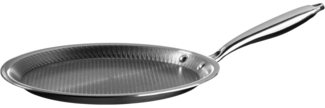 MSER Hestia, antihaft beschichtete Palatschinkenpfanne 28 cm, hochwertige Wabenbeschichtung, ideal fr Pfannkuchen und Crepes, Mehrschichtmaterial fr beste Wrmeverteilung, geeignet fr Induktion, Edelstahl 18/10
