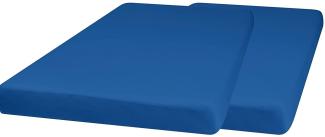 Playshoes Spannbettlaken Junior 140x70 cm Baumwolle blau 2 Stück