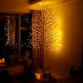 CCLIFE LED Kirschblütenbaum Baum Blütenbaum Weihnachtsbaum warmweiß kaltweiß ihnen außen Lichterdeko LED-Weihnachtsbaum, Farbe:Warmweiß, Größe:220cm