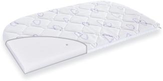 Träumeland T030522 - Matratze Sleepy für Beistellbett, Matratzengröße 88x50 cm, eine Seite abgerundet