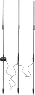 LED-Solarstab "Bubbly", 3er Set, Edelstahl/Acryl