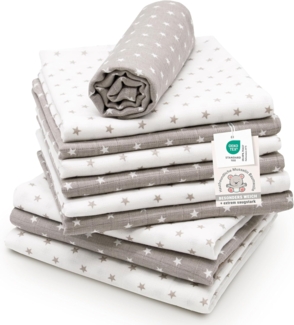 ZOLLNER Spucktuch, (10-tlg, Geschenk-Set), 80x80 cm, hygienisch, angenehm, 100% Baumwolle