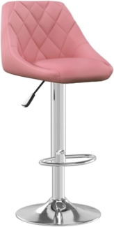 vidaXL Barhocker Rosa Samt 335299