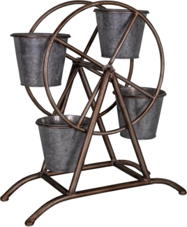 Etagere Ständer Regal Rondell 4 Töpfe Metall Antic Line SEB17331