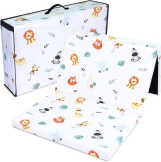 Reisebett Matratze 60x120 cm faltbar - Dicke Faltbare Matratze für Baby Klappmatratze Kinder Matratze Reisebett Safari