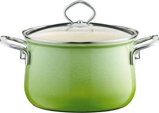 Riess Fleischtopf mit Glasdeckel Ø24cm 6 Liter Emaille Nouvelle Smaragd
