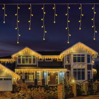 LEDYA Lichterkette Außen, 24M 240 LED Lichterkette Weihnachtsbaum mit 8 Modi und Timer, Wasserdichte Weihnachtsbeleuchtung für Tannenbaum, Garten, Geländer, Weihnachten, Innen Dekoration, Warmweiß