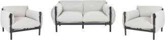 2-Sitzer Sofa mit Sesseln ESPERIA Metall Grau