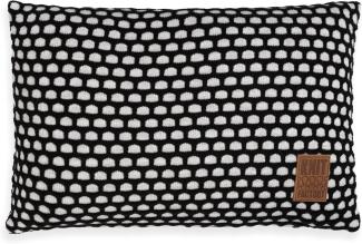 Knit Factory Mila Kissen 60x40 cm Wabe Beige Schwarz