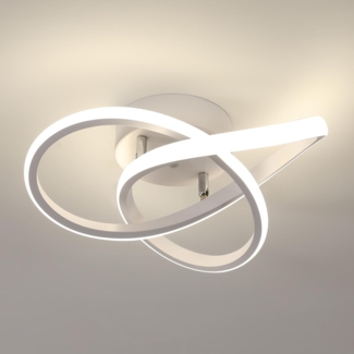 Comely LED Deckenleuchte, 30W 3375LM Moderne Deckenlampe, Aluminium LED Lampe für Wohnzimmer Schlafzimmer Flur Küche Balkon, Weiß, Natürliches Licht 4500K, Dia 30cm