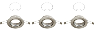 Briloner 3er Set Einbauleuchten nickel-matt Ø 8,6 cm