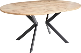 Ausziehbarer Esstisch CARLEA Hellbraun 120 160 cm 120 cm