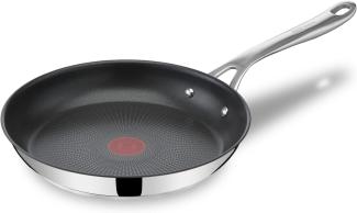 Jamie Oliver by Tefal Cook's Direct On Bratpfanne 24 cm, Antihaft, Induktionstauglich, Backofenfest, Edelstahl, Genieteter Griff, E3040444