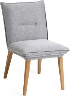Möbel-Eins GRADY II Polsterstuhl, Gestell Massivholz/Stoffbezug Webstoff grau