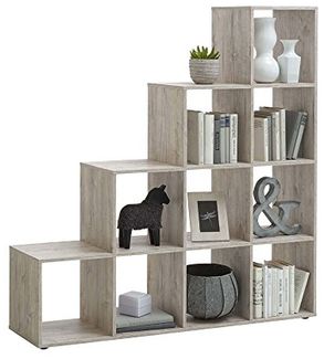 FMD Möbel - MEGA 2 - Raumteiler - melaminharzbeschichtete Spanplatte - Sandeiche Nb - 138,5 x 143,5 x 33cm
