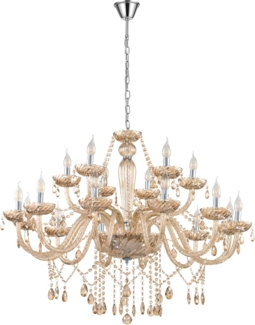 Eglo 39095 Kronleuchter BASILANO in COGNAC, 18-flammig