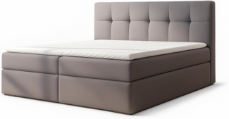A&J MöbelLand Boxspringbett REF mit 2 Bettkästen, Bonell-Matratze und Topper.