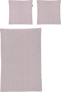 Irisette Easy Soft-Seersucker Bettwäsche 155x220 Blätter rosa weiß 8516-60