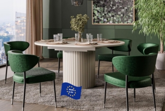 designimpex Esstisch Design Esstisch DO-9 rund Küchentisch Ausziehtisch Esszimmertisch oval, Esstisch, Esszimmertisch, Tisch, Ausziehtisch, Küchentisch, Esszimmer