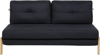 Schlafsofa 2-Sitzer Polsterbezug schwarz EDLAND