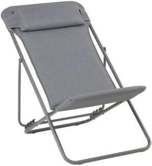 MAXI TRANSAT Gartenstuhl, BeComfort-Bezug in Silver, Stahlrohrgestell in Titane