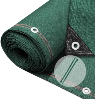 VOUNOT Zaunblende 1×20m, Sichtschutz Zaun 230 g/m² HDPE Schattiernetz, Windschutz UV-resistent Reißfest, mit Löcher und Kabelbinder, Grün