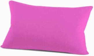 Schlafgut Kissenbezug Basic Jersey Baumwolle|Kissenbezug einzeln 40x60 cm| pink