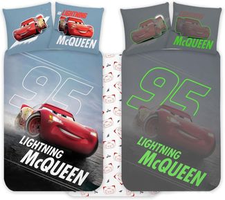 Disney Cars Bettwäsche Disney Cars leuchtende Kinderbettwäsche, 100x135cm, 40x60cm, 100% Baumwolle