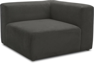 DOMO. collection Ecksessel 800013, Sessel, quadratisch mit gepolsterte Rückenlehne, Modul-Element, Sofa, Polsterecke, Eckcouch, Polstergarnitur 108 x 108 x 69 (BxTxH), grau