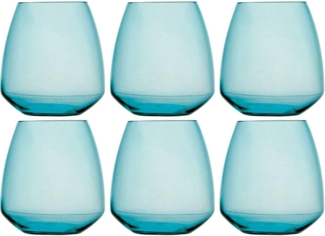 Wasserglas Set 6 Stück, unzerbrechlich - Türkis