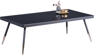 M2 Kollektion Rom 2 Couchtisch, Metall, Anthrazit, Gold, schwarz, 120 x 41 x 60 cm