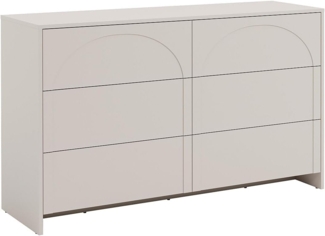 Vente-unique - Kommode mit 6 Schubladen - MDF - Beige - NALYRA